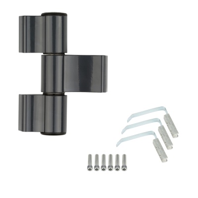 Петля для алюминиевых дверей dormakaba 03-AL/3, 3-х секционная для холодного профиля, антрацит