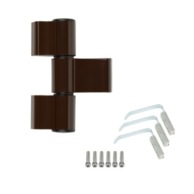 Петля для алюминиевых дверей dormakaba 03-AL/3, 3-х секционная для холодного профиля, светло-коричневый