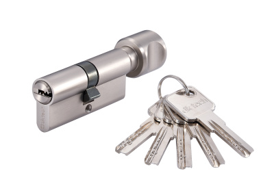 Евроцилиндр dk tech Optimum  с вертушкой 90 (55х35B) никель