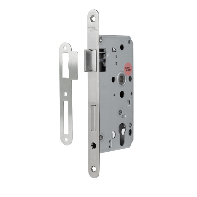 Замок для сплошных дверей противопожарного исполнения 281-F 72/55/8 F=20 в комплекте с ответной планкой