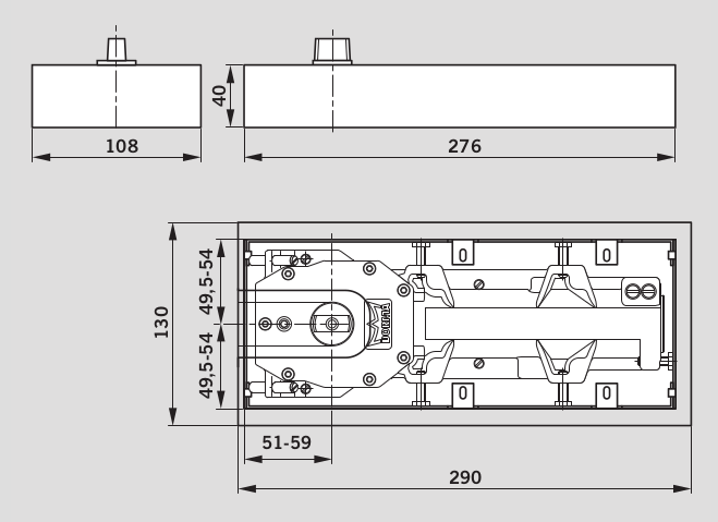 Чертеж доводчика BTS 65