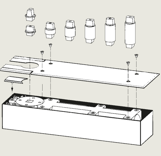 Шпиндель для напольных доводчиков BTS