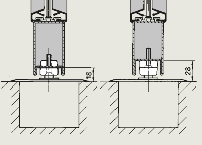 Пример установки 7421: с фрезеровкой и без фрезеровки